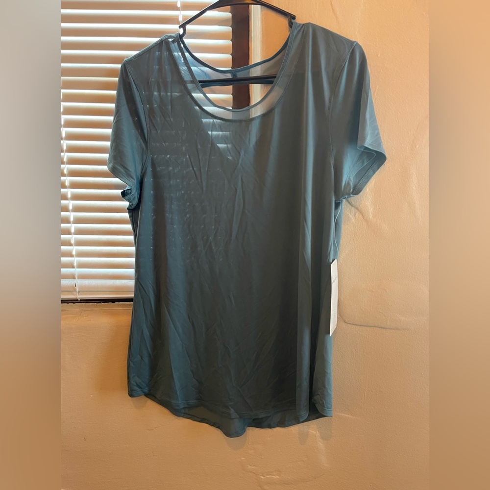 Light Blue Layer 8 Athletic Women Shirt